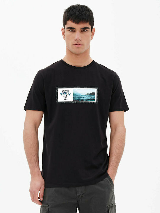 Emerson Herren T-Shirt Kurzarm Schwarz