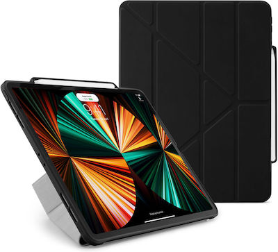 Pipetto Origami No3 Flip Cover Piele artificială / Silicon Negru (iPad Pro 2018 12.9" / iPad Pro 2020 12.9" / iPad Pro 2021 12.9") P049-49-R