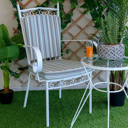 Be Comfy Pernă Scaunului De Grădină Waterproof Stripes Sky 48x45 cm