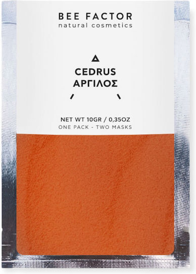 Bee Factor Cendrus Άργιλος Sheet Μάσκα Προσώπου για Καθαρισμό Με Άργιλο 2τμχ