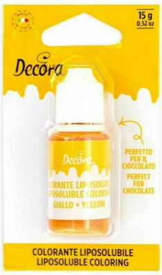 Decora Υγρό Χρώμα Ζαχαροπλαστικής Liposoluble Coloring Yellow 15gr