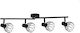 Avide ABCL-IV4B Spot with 4 Lights and with Socket E14 in Black Color