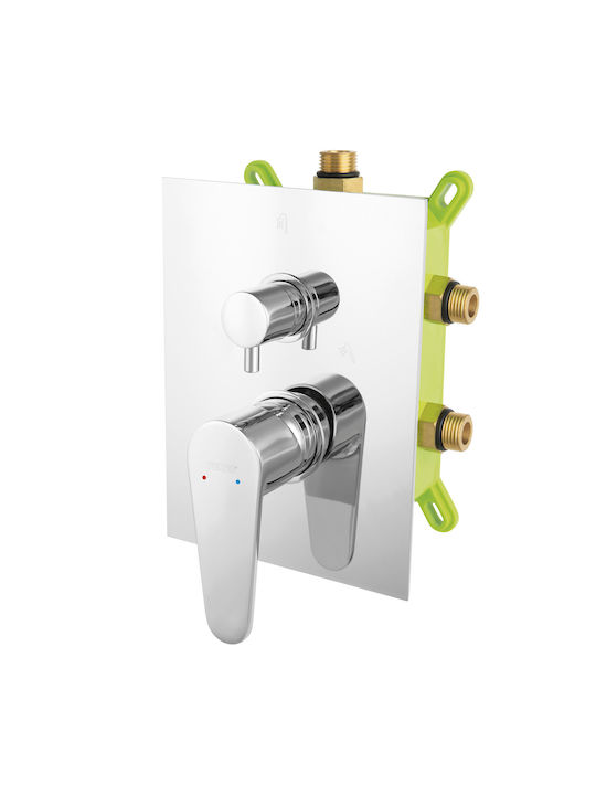 Ferro BAG7P2BOX für Dusche 2 Ausgänge Silber