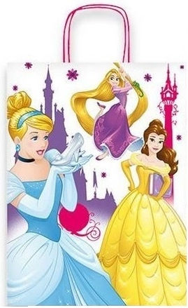 Papier Tasche für Geschenke mit Motiv "Disney Prinzessin" Bunt 36x12x46cm.