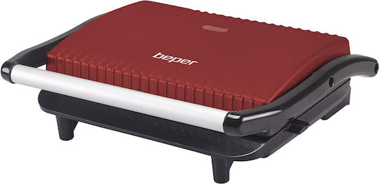 Beper Sandwich Maker pentru for 2 Sandwiches Sandvișuri 850W Roșie