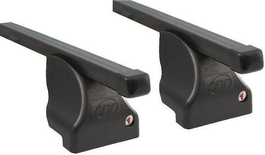 Cam Car Roof Bars Metallic 130cm for Renault Grand Modus 5D 5D 2008-2013 Set with Roof Rack Legs Black