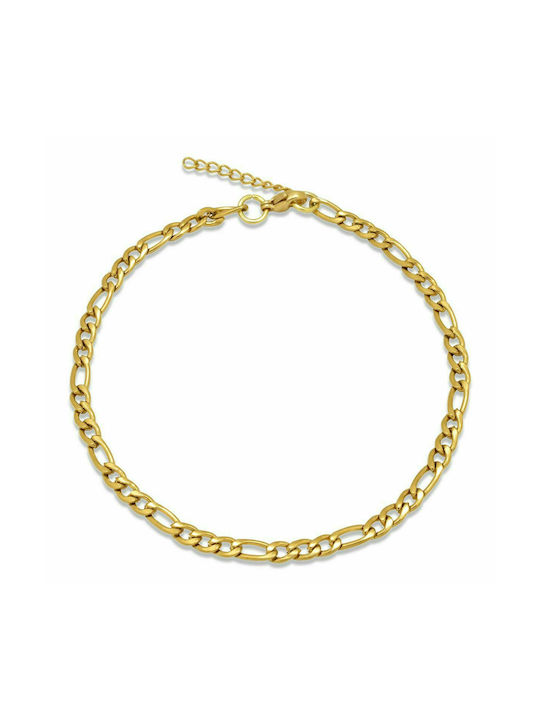 Figaro Gold Bracelet 3MM Stainless steel bracelet 316L 21-22 cm