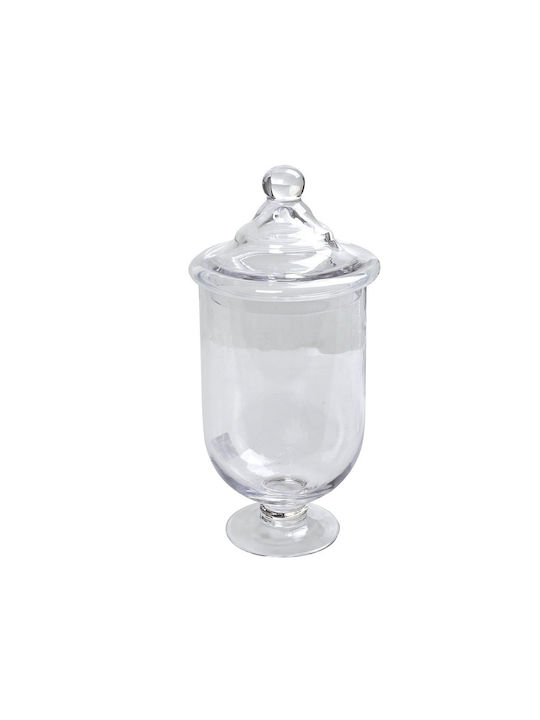 Espiel Glass Sweet Jar Glass with Cap and Foot 34cm Transparent