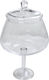 Espiel Glass Sweet Jar with Lid and Foot Transparent 25x25x50cm