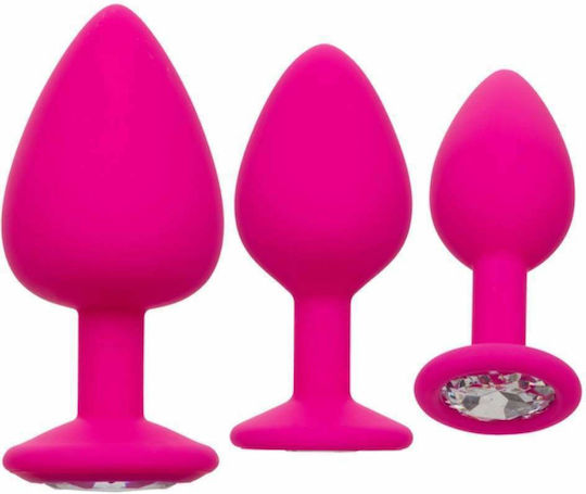 Calexotics Cheeky Gems Πρωκτικές Σφήνες Σετ Φούξια 3τμχ