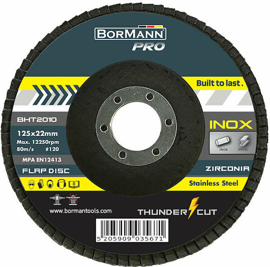 Bormann Pro BHT2008 Grinding Disc Inox 125mm Set 1pcs