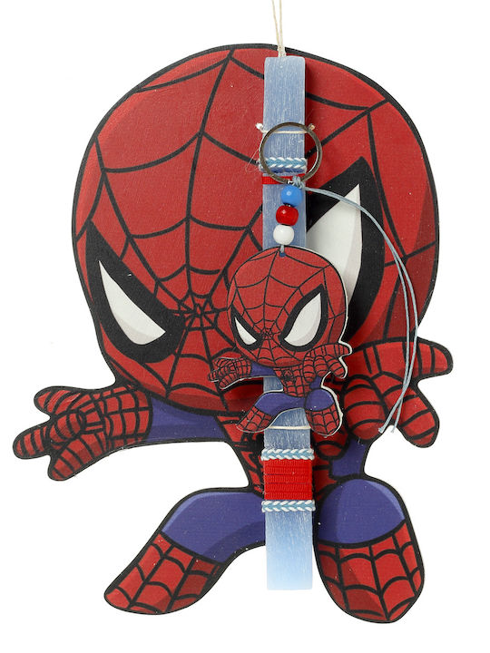 Easter Candle Spiderman Square Scented and Handmade Spiderman Blue PL-493