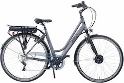Amigo E-Vibe D1 28" Lady Γκρι Ηλεκτρικό Ποδήλατο Πόλης με 7 Ταχύτητες
