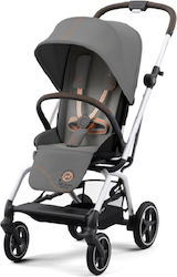 Cybex Eezy S Twist+2 SLV Reglabil Cărucior pentru Bebeluși Potrivit pentru Nou-născut Gri Lava 8.6kg