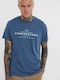 Funky Buddha Ανδρικό T-shirt Dusty Blue με Λογότυπο