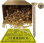 Lih Lin MDF Screw Phillips with Diameter M5 and Length 25mm 100pcs Golden