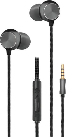 2GO Deluxe În ureche Handsfree cu Mufă 3.5mm Black / Anthracite