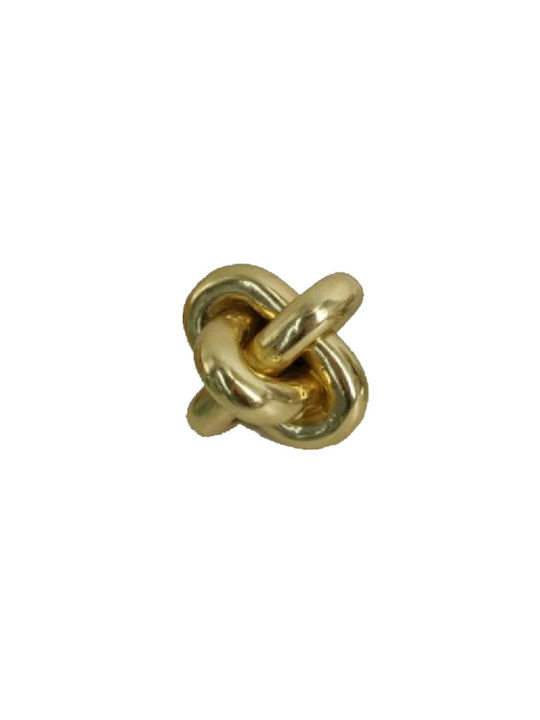 InTheBox Διακοσμητικό Χώρου Knot Πολυρητίνης Χρυσό 16x16x16cm
