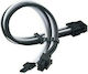 Silverstone 8-Pin EPS - 4 Pin EPS Cable 0.3m Μαύρο SST-PP07E-PCIBW