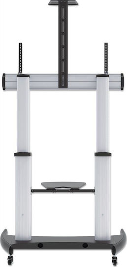 Manhattan Aluminum Heavy-Duty Height-Adjustable Multimedia 461672 TV Mount Floor up to 100" and 100kg