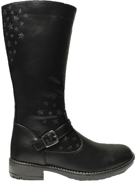 Kids Boots with Zipper Black