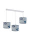 Metanor Kids Fabric Chandelier Ceiling Light E27 Gray