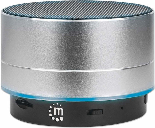 Manhattan Metallic Led Ηχείο Bluetooth 3W με Διάρκεια Μπαταρίας έως 5 ώρες Ασημί