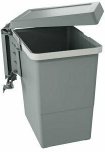 Elletipi Abfalleimer Abfall Kunststoff für Schrank Gray 26x34x36cm 1Stück