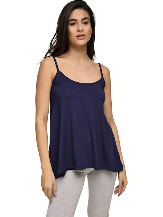 Bodymove Damen Sommer Baumwoll-Top mit Spaghett...