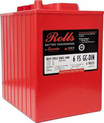 Rolls 6 FS GC DIN Батерия за фотоволтаични системи Затворен тип Голям капацитет на разреждане 6V 250Ах C20