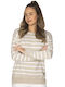 Striped blouse with organic cotton - Beige 2225R3