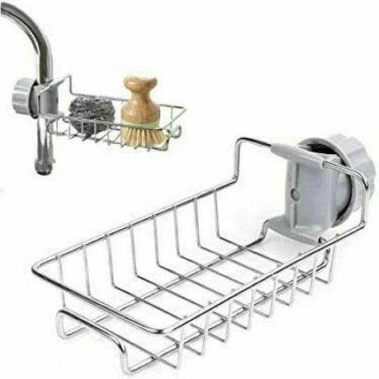 Schwamm-Halter aus Metallisch Silber 17.5x7.5x10cm