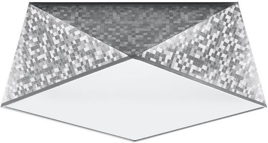 Sollux Hexa Deckenleuchte 40cm Silber mit Fassung E27