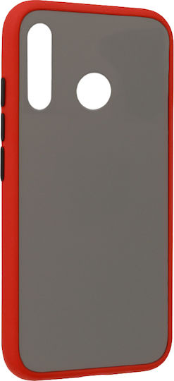 Color Button Back Cover Πλαστικό / Σιλικόνης Κόκκινο (Huawei P30 Lite)