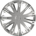 AMiO Car Hubcap Set Hubcap Spark 14" 4pcs Silver /AM