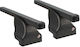 Cam Car Roof Bars Metallic Cube 130cm for Volvo S40 4D 4D 2004-2012 Set with Roof Rack Legs Black