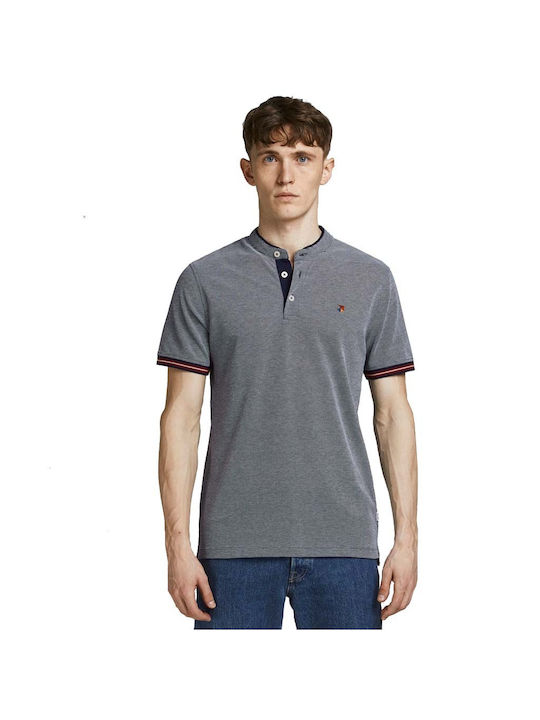 Jack & Jones Men's Short Sleeve Blouse with Buttons Navy Blue