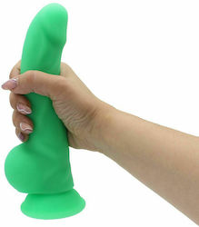 Chisa Novelties Carl.L Realistic Dildo with Scrotum & Suction Cup Green