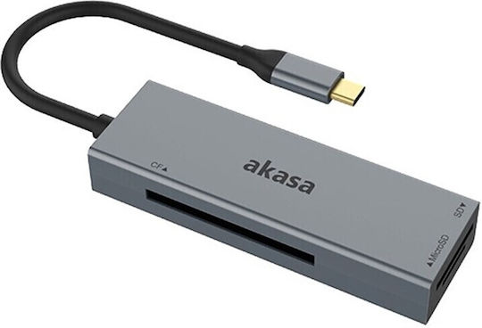 Akasa Card Reader USB 3.2 Type-C για SD/microSD/CompactFlash