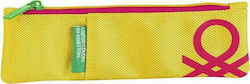 Benetton 007.001.893 Κασετίνα Βαρελάκι με 1 Θήκη σε Κίτρινο χρώμα