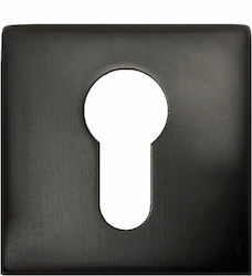 Square Black Door Rosette 50mm