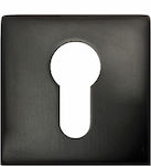 Square Black Door Rosette 50mm