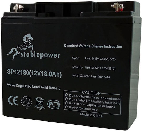 KAL Electronics SP12180 UPS Batterie mit Kapazität 18Ah und Spannung 12V 1Stück