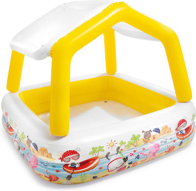 Intex Sun Shade Children's Pool Inflatable Yellow 157x157x122cm