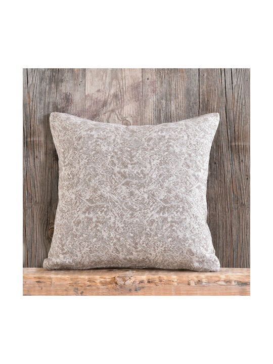 Rythmos Decorative Pillow Case Xaviera from 100% Cotton Beige 40x40cm.
