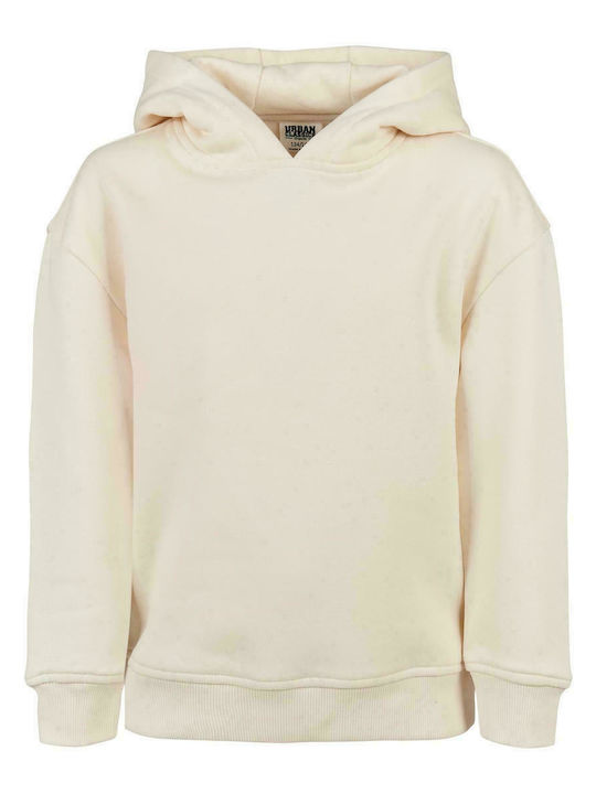 Fleece Hanorac Copii cu Glugă nisip alb