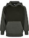 Fleece Kids Sweatshirt with Hood and Pockets Black