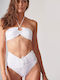 Fashion Solids Strapless Bikini Top με Ενίσχυση Λευκό