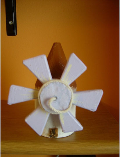 Kapadakis Wood Art Decorative Windmill 2213 made of Wooden Purple 12x13x10cm 1pcs