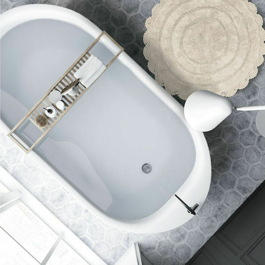 Das Home Πατάκι Μπάνιου Βαμβακερό Στρογγυλό 0633 420760900633 Μπεζ Φ60εκ.